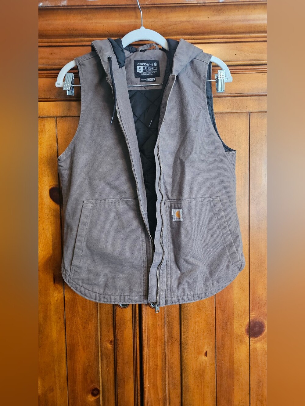 Carhartt Women's Washed Duck Hooded Insulated Vest SX